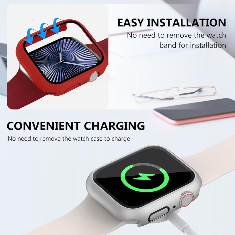 Tiorecime 20 Pack Case for Apple Watch Series SE 3/SE 2/SE/6/5/4 40mm with Tempered Glass Screen Protector, Shockproof Hard PC Protective Cover, All-around Bumper Compatible with iWatch 40mm - Image 5